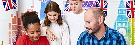 Cours d'anglais Institut Molière avec des élèves de collège